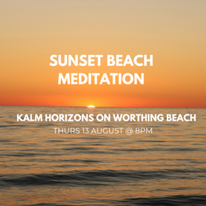 Kalm Horizons Beach Meditation at sunset